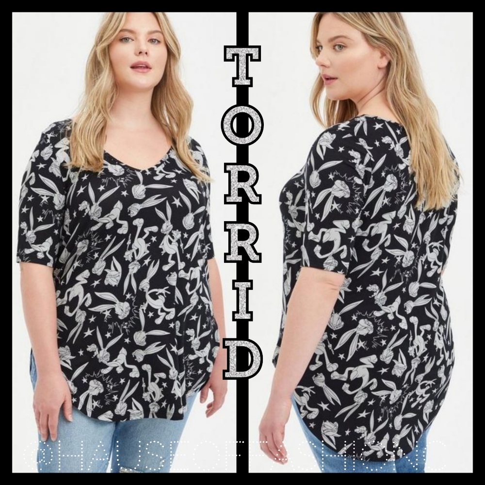 TORRID Looney Tunes Bugs Bunny Super Soft Favorite Tunic! NWT!